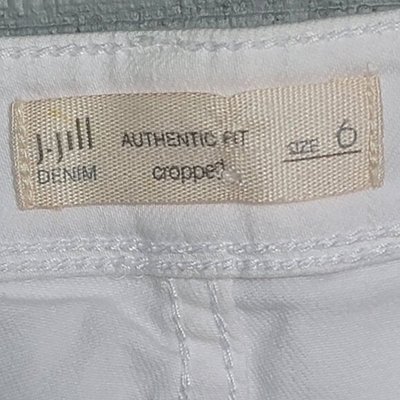 J. Jill Authentic Fit White Cropped Denim Jeans. Size 6 - Picture 4 of 7